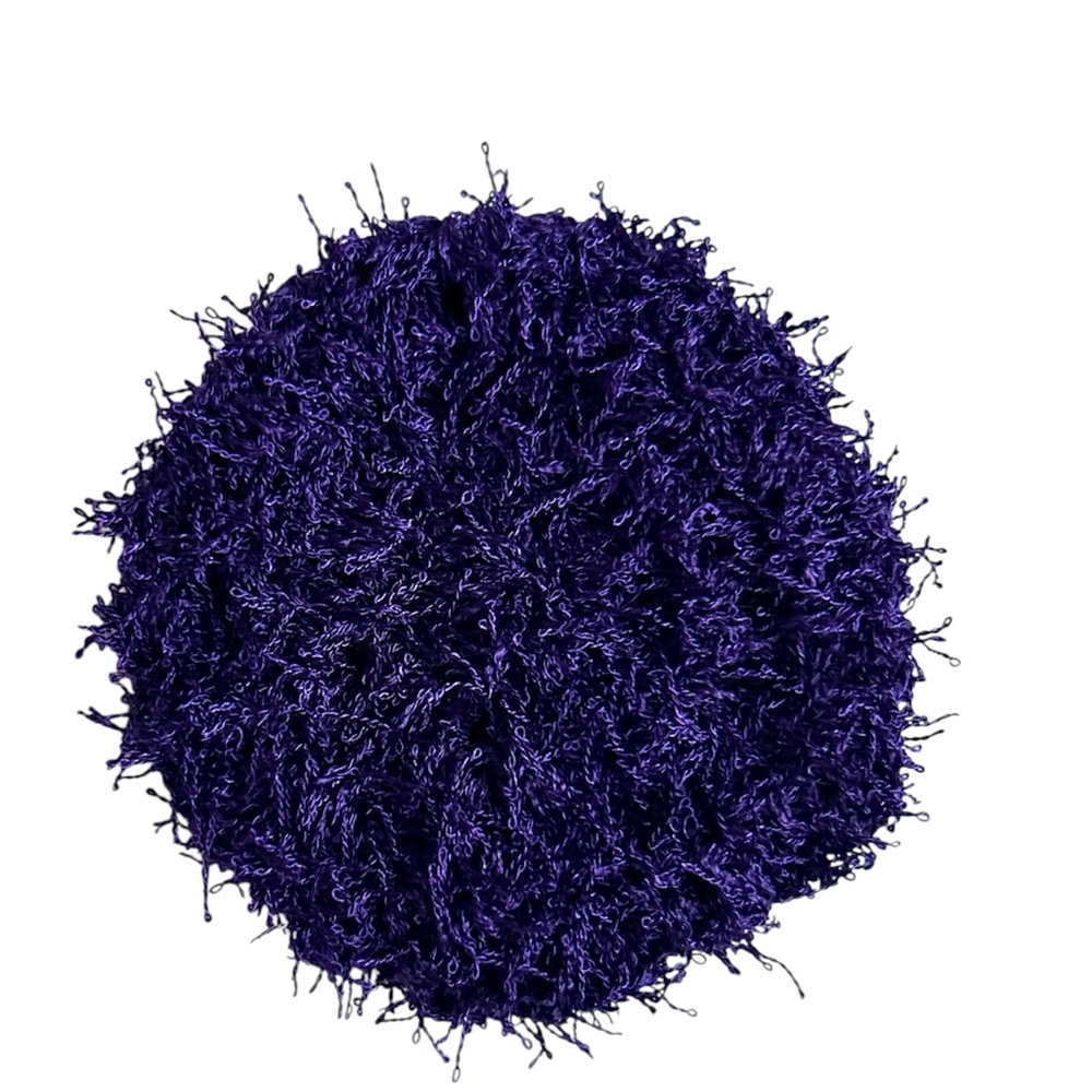 HAND CRAFTED Purple Crochet Polyester Reusable Kitchen Or Bath Scrubbing Pads - Picture 9 of 10
